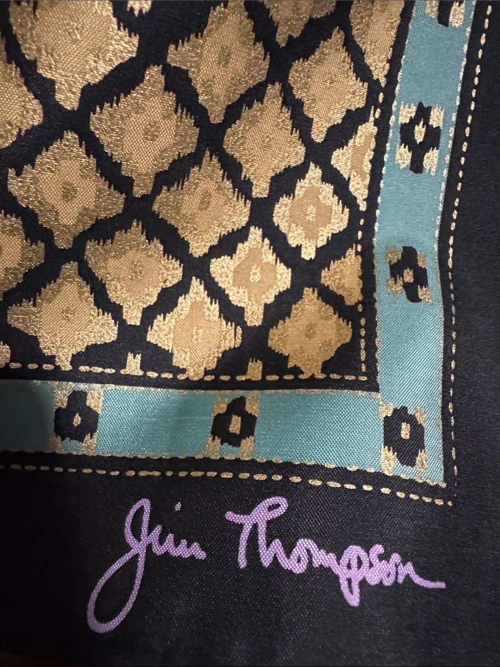 Vintage Jim Thompson Thai Silk Fashion Scarf